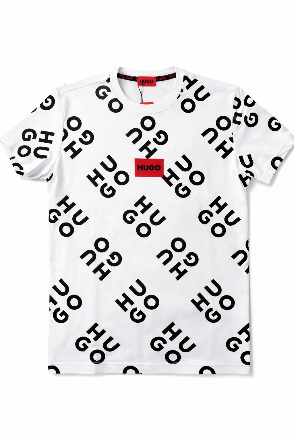 Tricou Premium Alb cu Print Modern